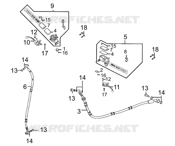 SYSTÈME DE FREINAGE Kymco scooter 300 PEOPLE PEOPLE GT 300 I EURO III  PEOPLE GT 300 I EURO III