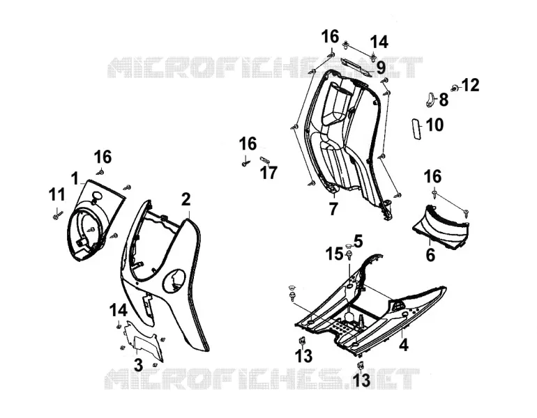 CARENAGES AVANT Kymco scooter 100 SENTO SENTO 100 4T EURO III  SENTO 100 4T EURO III