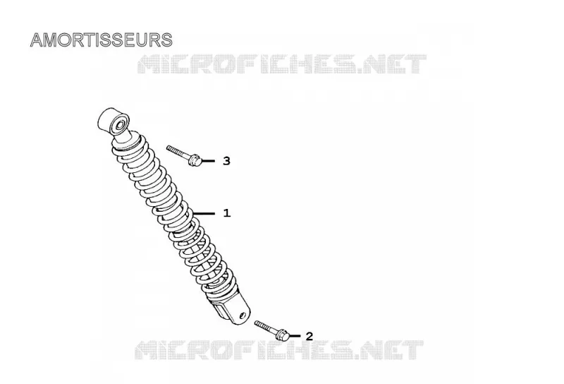 AMORTISSEURS Kymco scooter 50 SPACER SPACER 50 2T EURO II CLASSIC  SPACER 50 2T EURO II CLASSIC