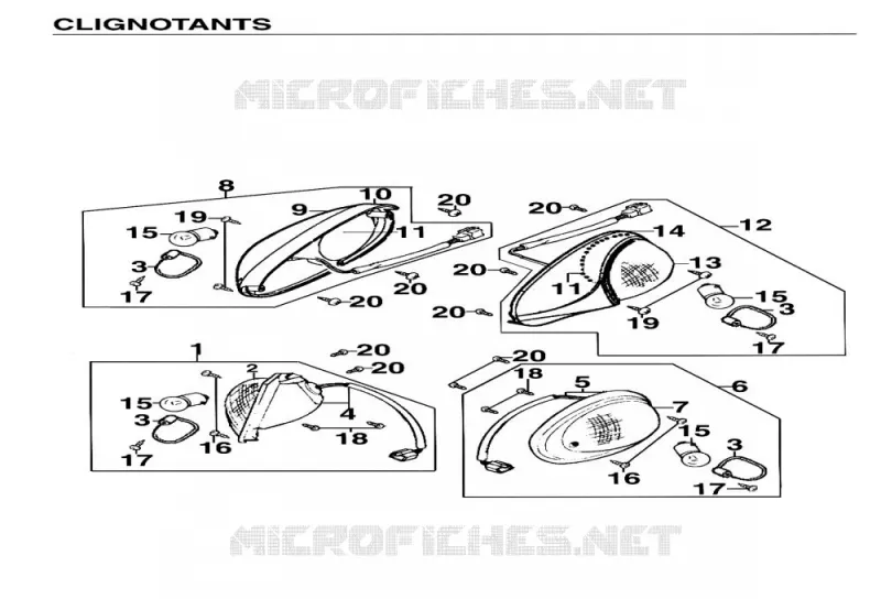 CLIGNOTANTS Kymco scooter 50 YUP YUP 50 2T EURO II  YUP 50 2T EURO II