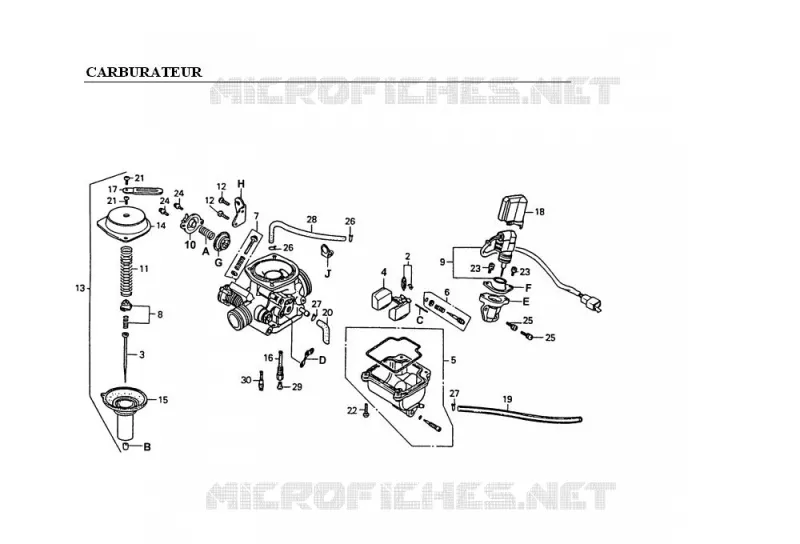 CARBURATEUR Kymco scooter 125 VIVIO VIVIO 125 4T EURO I  VIVIO 125 4T EURO I