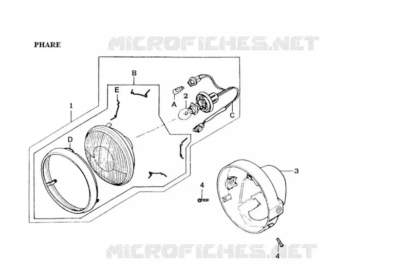 PHARE Kymco moto 125 SECTOR SECTOR 125 4T  SECTOR 125 4T