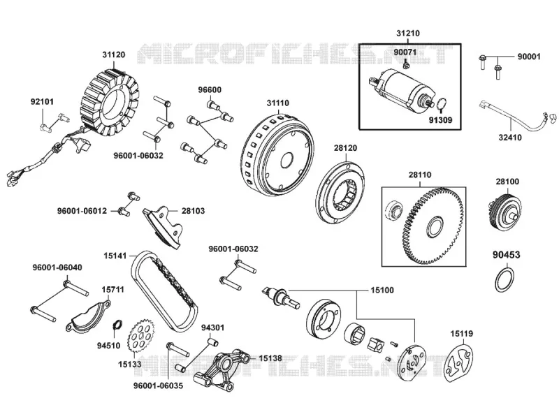 DEMARREUR / ALLUMAGE Kymco quad 700 MXU MXU 700I IRS 4T EURO 4  MXU 700I IRS 4T EURO 4