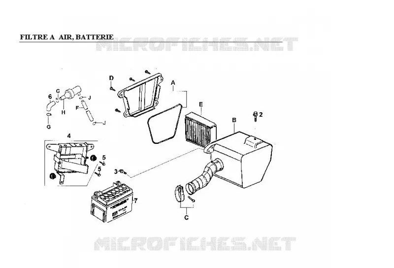 FILTRE A AIR / BATTERIE Kymco moto 125 CK CK PULSAR 125 4T EURO II  CK PULSAR 125 4T EURO II