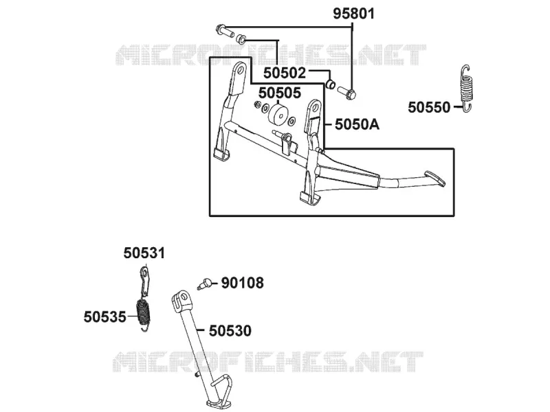 BEQUILLE Kymco scooter 125 LIKE LIKE 125I XPERIENCE ABS EURO 4  LIKE 125I XPERIENCE ABS EURO 4