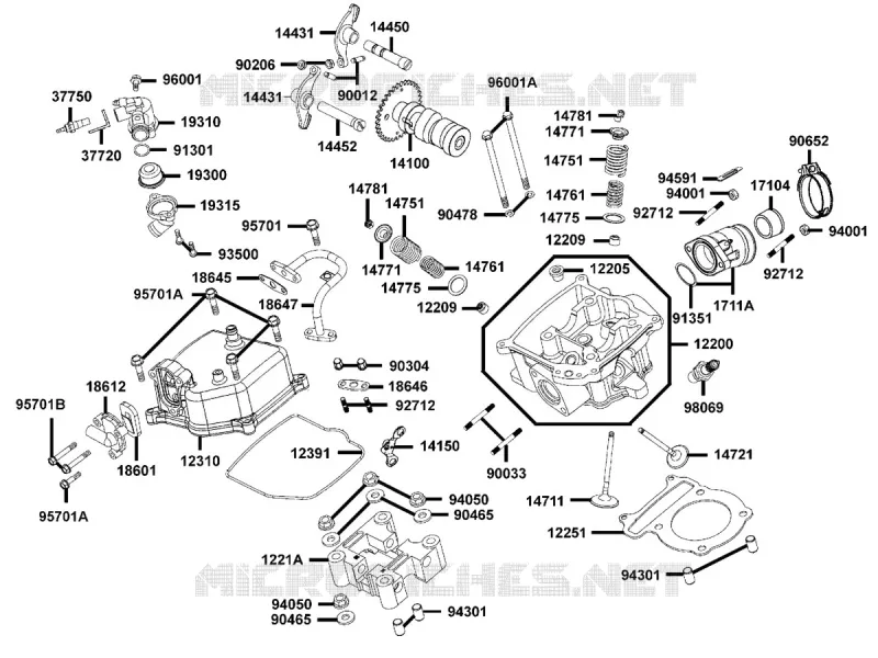 CULASSE Kymco quad 300 MXU MXU 300 R 4T T3B  MXU 300 R 4T T3B