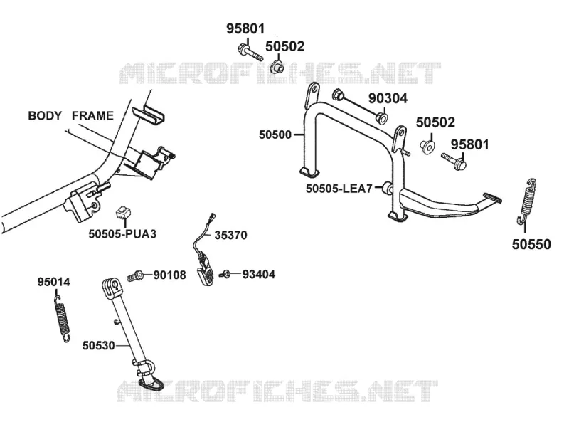 BEQUILLE Kymco scooter 300 X-TOWN XTOWN 300I ABS EURO 4  XTOWN 300I ABS EURO 4