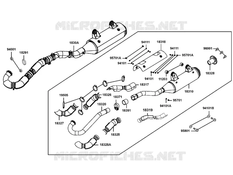ECHAPPEMENT Kymco quad 700 MXU MXU 700I IRS 4T T3B  MXU 700I IRS 4T T3B