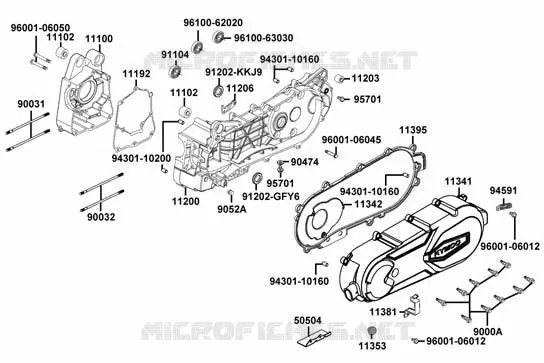 CARTERS MOTEUR Kymco scooter 150 AGILITY AGILITY 150 R16 PLUS EURO 4  AGILITY 150 R16 PLUS EURO 4