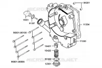 CARTER DROIT  50 kymco-moto AGILITY AGILITY 50 12 4T EURO 5 9