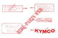 LABELS DE SECURITE pour Kymco METEORIT 125 EURO