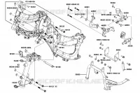 CADRE AVANT / BEQUILLE  550 kymco-moto CV3 CV3 550 4T EURO 5 12