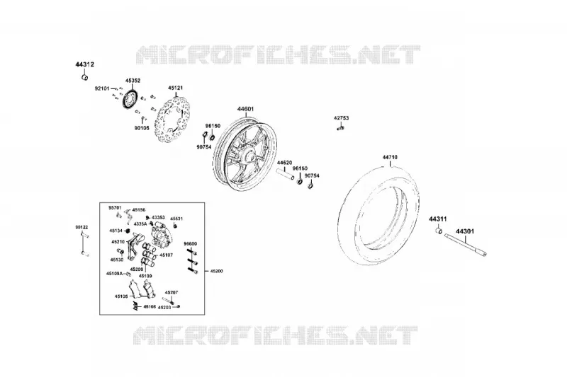 ROUE AVANT Kymco scooter 125 DTX DTX 125I CBS EURO 5  DTX 125I CBS EURO 5