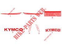 AUTOCOLLANTS pour Kymco K-PW 125 4T EURO III