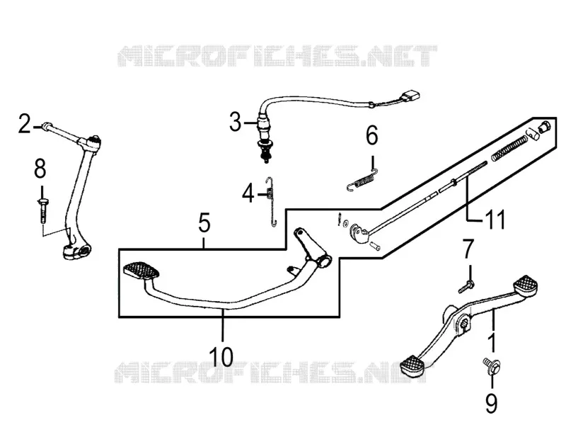 PEDALE DE FREIN / SELECTEUR Kymco moto 125 K-PW K-PW 125 4T EURO III  K-PW 125 4T EURO III
