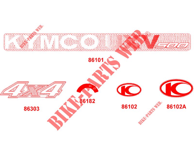 DECO pour Kymco KYMCO UXV 500 4T EURO II