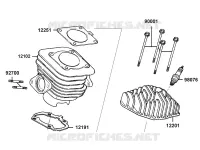 CYLINDRE / CULASSE pour Kymco LIKE 50 2T MMC EURO II