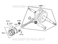 PISTON / VILEBREQUIN pour Kymco LIKE 50 2T MMC EURO II
