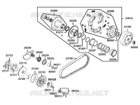 VARIATEUR / EMBRAYAGE pour Kymco LIKE 50 2T MMC EURO II