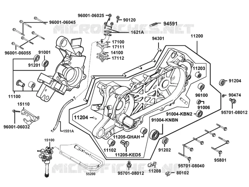 CARTER DE REFROIDISSEMENT Kymco scooter 50 LIKE LIKE 50 2T MMC EURO II  LIKE 50 2T MMC EURO II