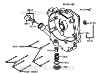 CARTER DROIT pour Kymco LIKE 50 4T MMC EURO II