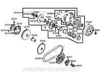 VARIATEUR / EMBRAYAGE pour Kymco LIKE 50 4T MMC EURO II