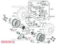 ROUES ARRIERES  400 kymco-moto MAXXER MAXXER 400 IRS 2X4 - 4X4 4T EURO II 34