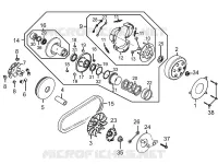 VARIATEUR / EMBRAYAGE pour Kymco MAXXER 90S 4T EURO II