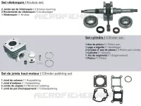 KIT DE PIECES D'ORIGINE  50 kymco-moto AGILITY AGILITY 50 FR 2T EURO II 1