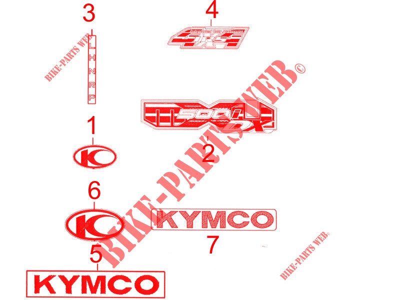 DECO pour Kymco MXU 500 DX IRS 4X4 INJECTION 4T EURO II