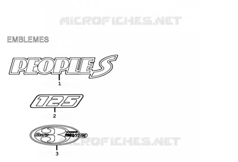 EMBLEMES Kymco scooter 125 PEOPLE PEOPLE 125 S 4T EURO III  PEOPLE 125 S 4T EURO III